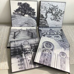 Black & White Art Grouping Instant Gallery Wall Collection Set of 6 Prints